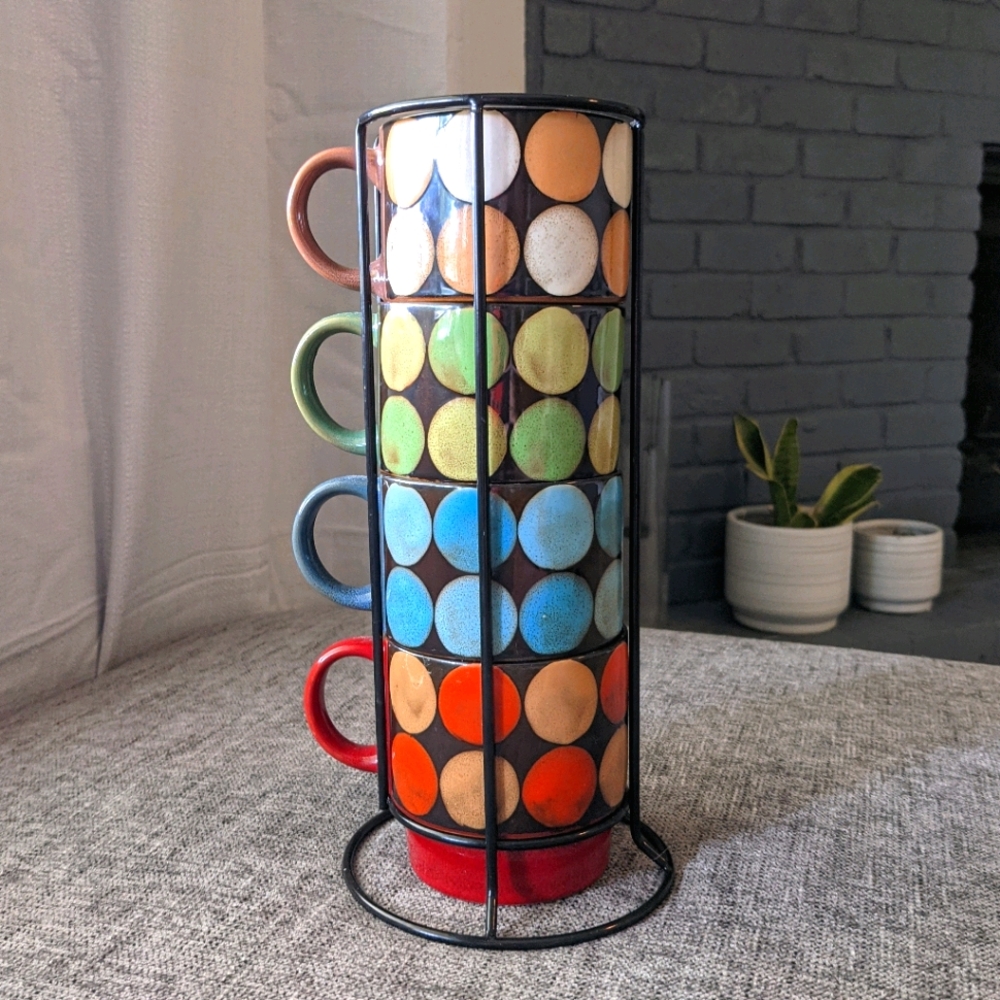 Pier 1 Stackable Mugs Set of 4
